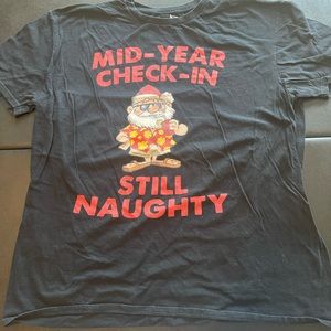 Mid-Year Check-in Still Naughty Santa Beach XL cotton black